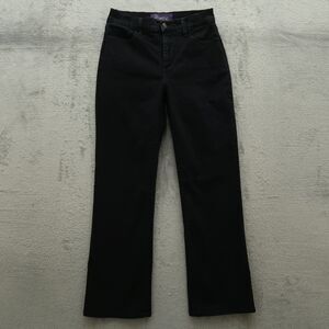 NYDJ Jeans Women's Size 4P Black Mid-Rise Bootcut Denim 29" Inseam Stretch